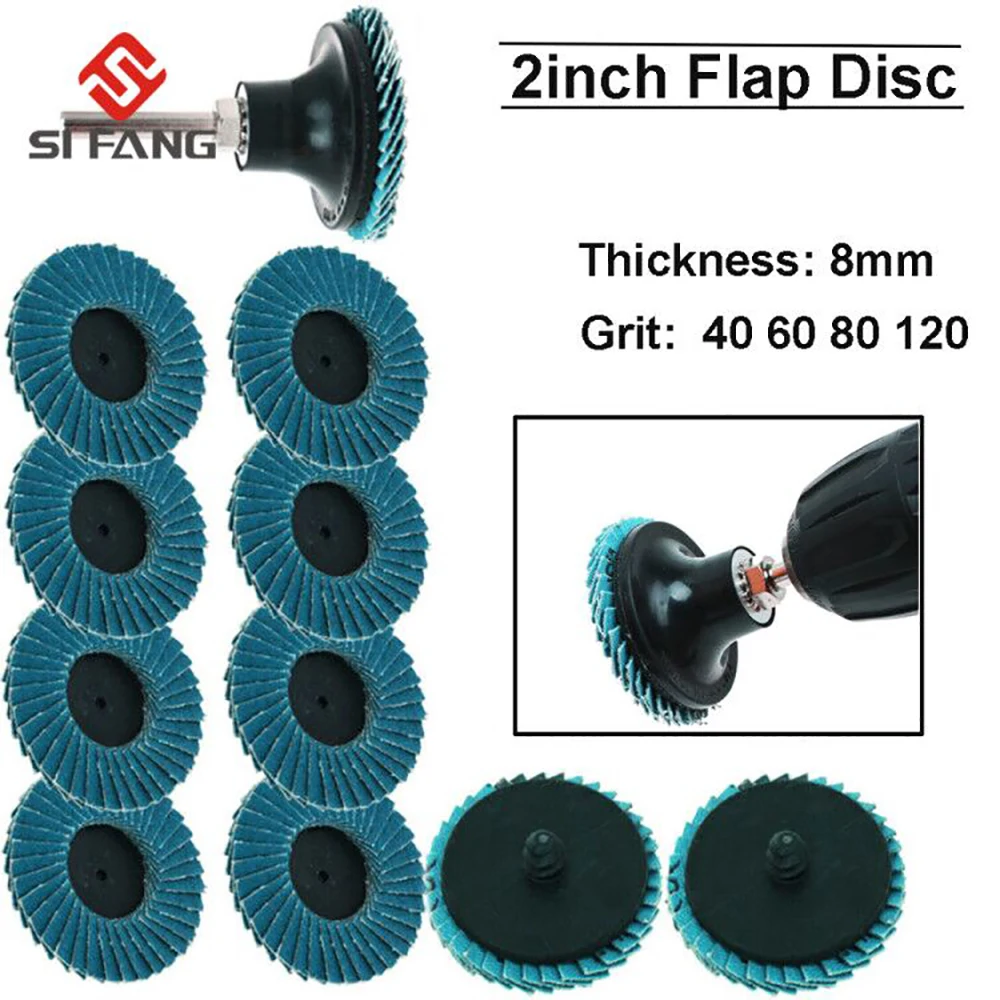 50mm profesjonalne tarcze listkowe 2-calowe tarcze szlifierskie 40/60/80/120 Grit tarcze szlifierskie ostrza…
