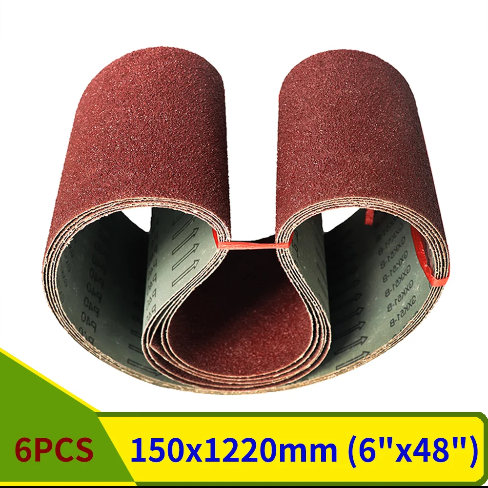 6 sztuk taśm ściernych 1220*150mm, 60/80/120/150/240/400 asortyment grysików tlenek glinu taśmy szlifierskie… 6 sztuk taśm ściernych 1220*150mm, 60/80/120/150/240/400 asortyment grysików tlenek glinu taśmy szlifierskie…
