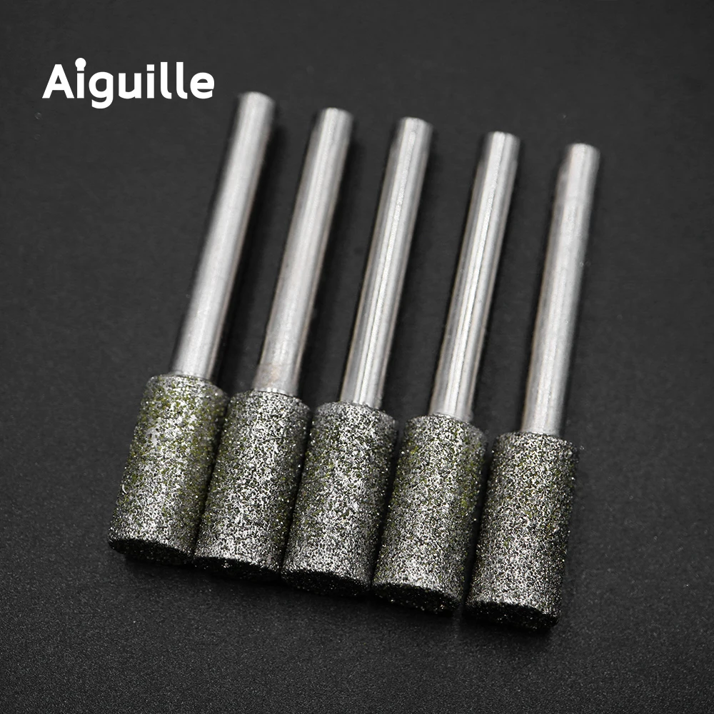 60 # Trzpień diamentowy 6 mm Cylinder Diamentowy zadziór szlifierski 6 mm 8 mm 10 mm Obróbka kamienia i metalu