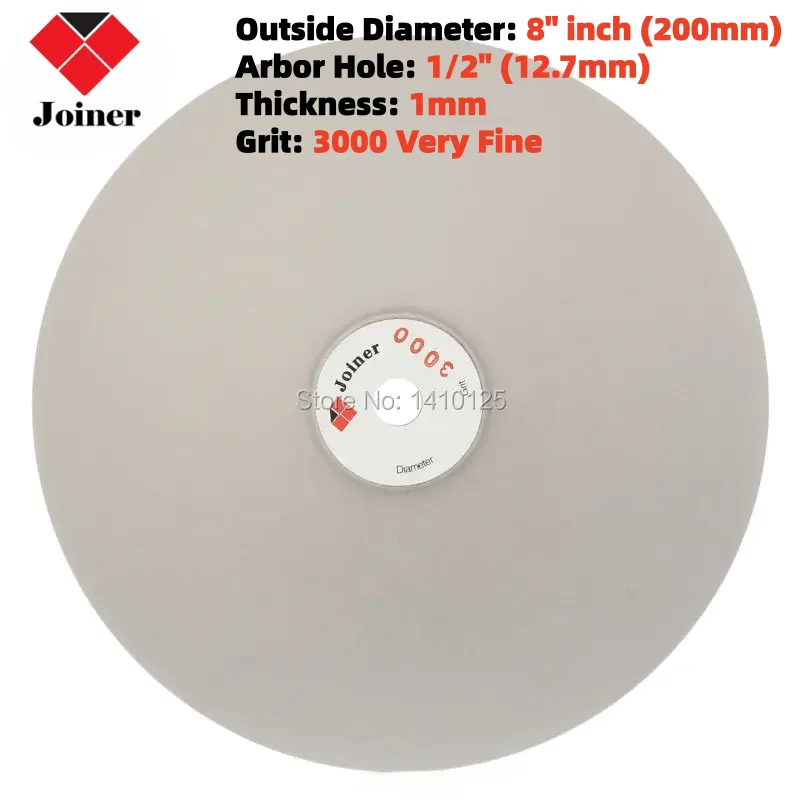 8-calowa diamentowa tarcza szlifierska 200 mm Ściernice powlekane płaską tarczą szlifierską Ziarnistość 3000… 8-calowa diamentowa tarcza szlifierska 200 mm Ściernice powlekane płaską tarczą szlifierską Ziarnistość 3000…