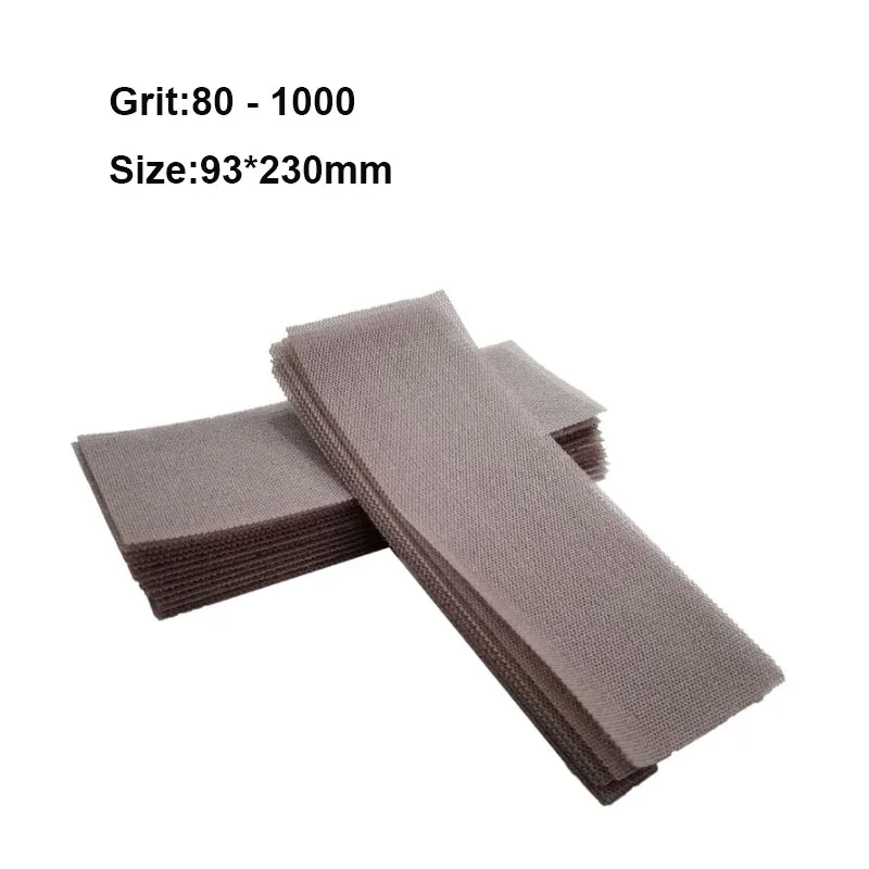 93*230mm siatka papier ścierny flokowanie wolne od kurzu ścierne paski szlifierskie hak Loop Anti-blocking 80…
