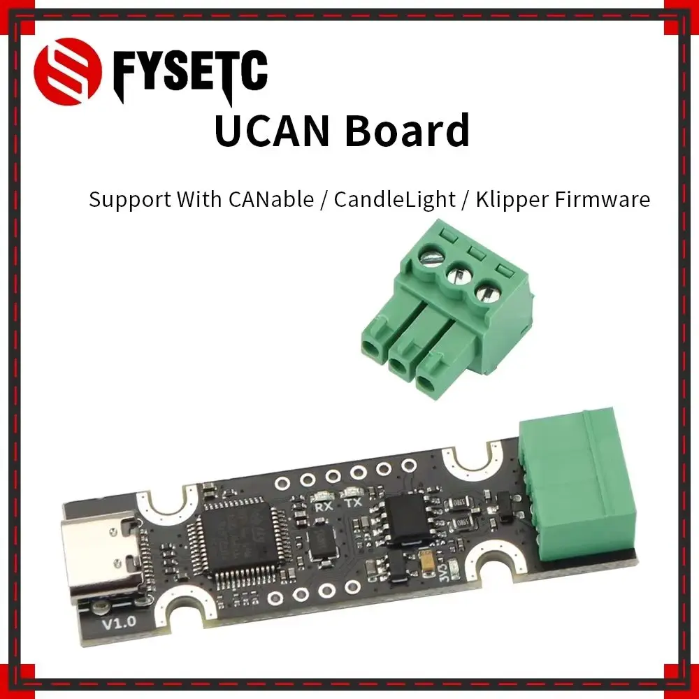 Adapter USB-CAN FYSETC UCAN Board oparty na STM32F072, obsługujący firmware Canable / CandleLight / Klipper… Adapter USB-CAN FYSETC UCAN Board oparty na STM32F072, obsługujący firmware Canable / CandleLight / Klipper…
