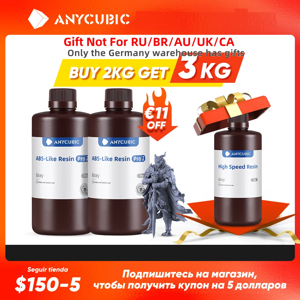 ANYCUBIC ABS Pro 2 żywica 405nm światłoczuła Polyresin o wysokiej precyzji przy minimalnym skurczu dla…