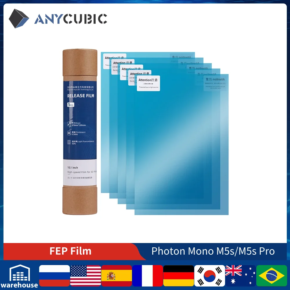 ANYCUBIC ACF Film Części do drukarek 3D 5 szt./2 szt. Film szybkozłączny do drukarek 3D Photon Mono M5s/ M5s…