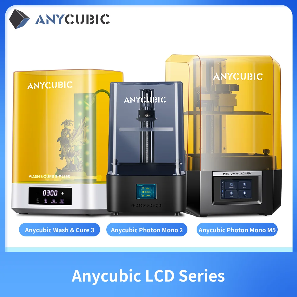 ANYCUBIC DLP SLA LCD 3D Printer High Speed 3D Resin Printer Photon Mono 4, M5s Pro, M7 Pro, M7, Photon P1&Wash…