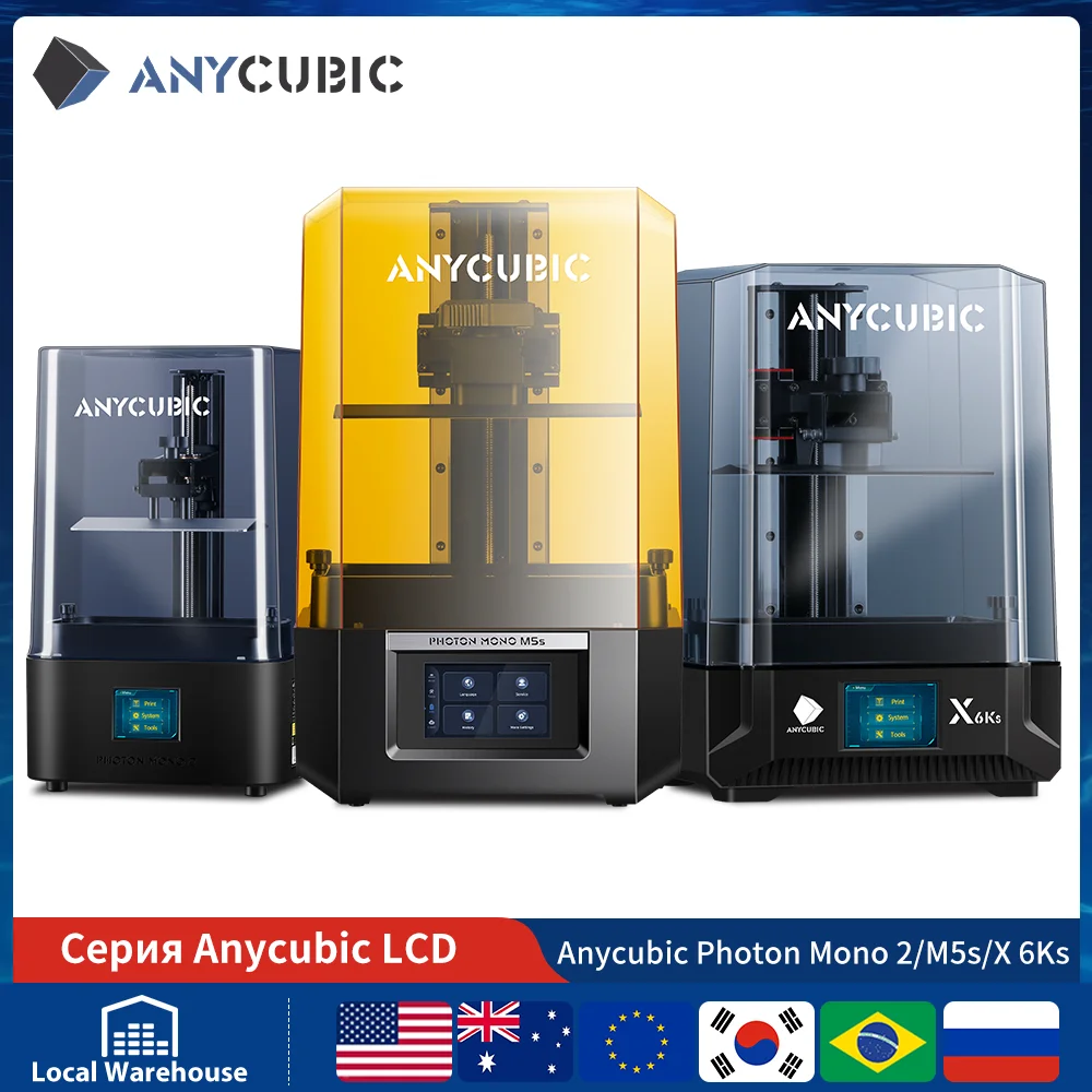 ANYCUBIC DLP SLA LCD Żywiczna drukarka 3D Photon Mono 2, M7, M5s Pro, M7 Pro, Photon P1, Wash and Cure 3, 3…