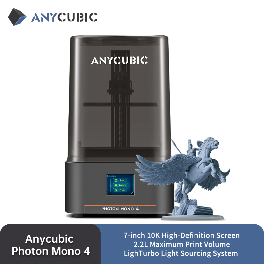 ANYCUBIC Photon Mono 4 AE Version LCD UV Drukarka 3D na żywicę z ekranem 7″ 10K o wysokiej rozdzielczości…