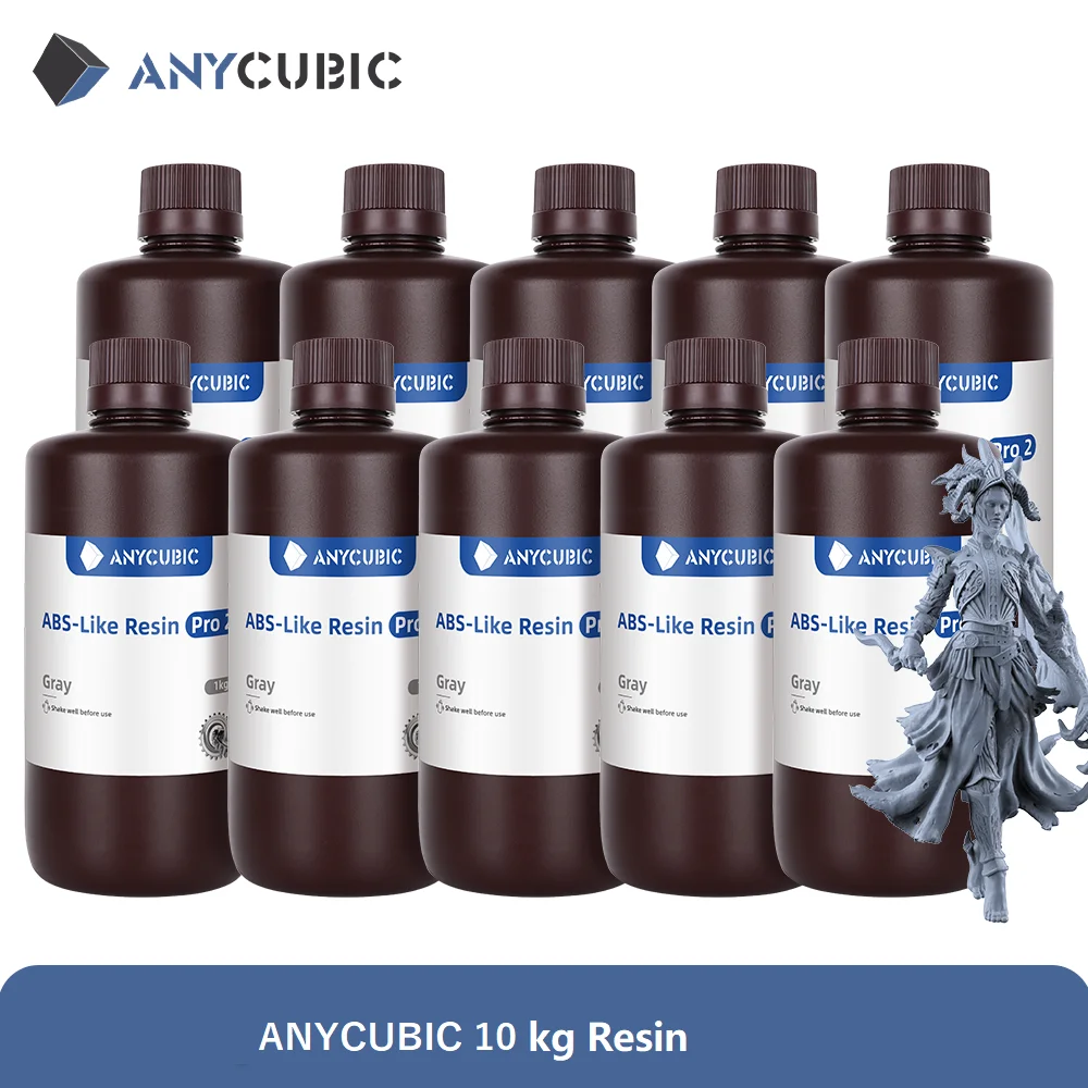 ANYCUBIC Resin ABS Pro 2/ Water Wash/ ECO Plant Resin 405nm UV Resin 10kg do drukarki LCD 3D Materiał do…