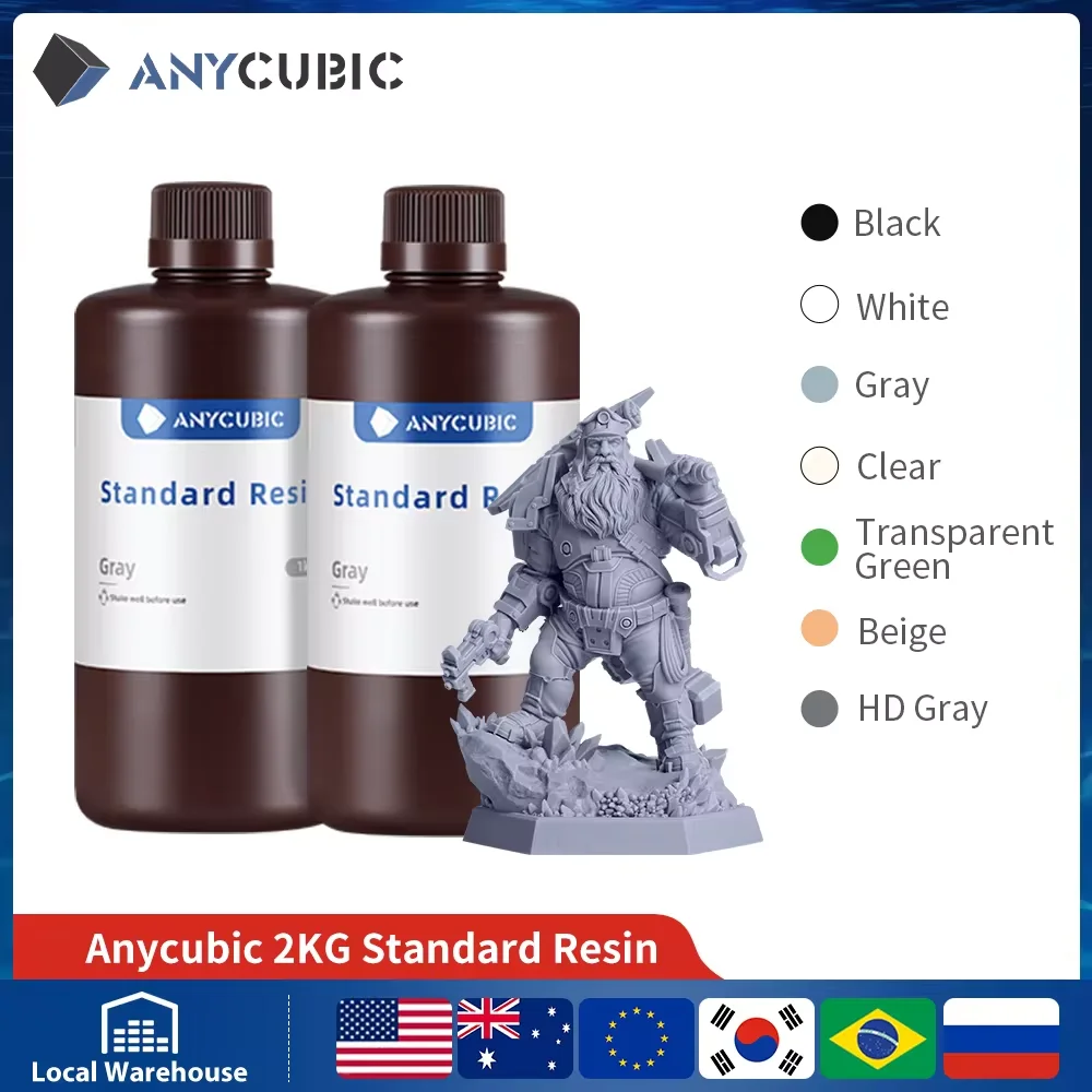 ANYCUBIC Standardowa żywica wrażliwa na promieniowanie UV Żywica o wysokiej precyzji Żywica UV LCD Drukarka 3D… ANYCUBIC Standardowa żywica wrażliwa na promieniowanie UV Żywica o wysokiej precyzji Żywica UV LCD Drukarka 3D…