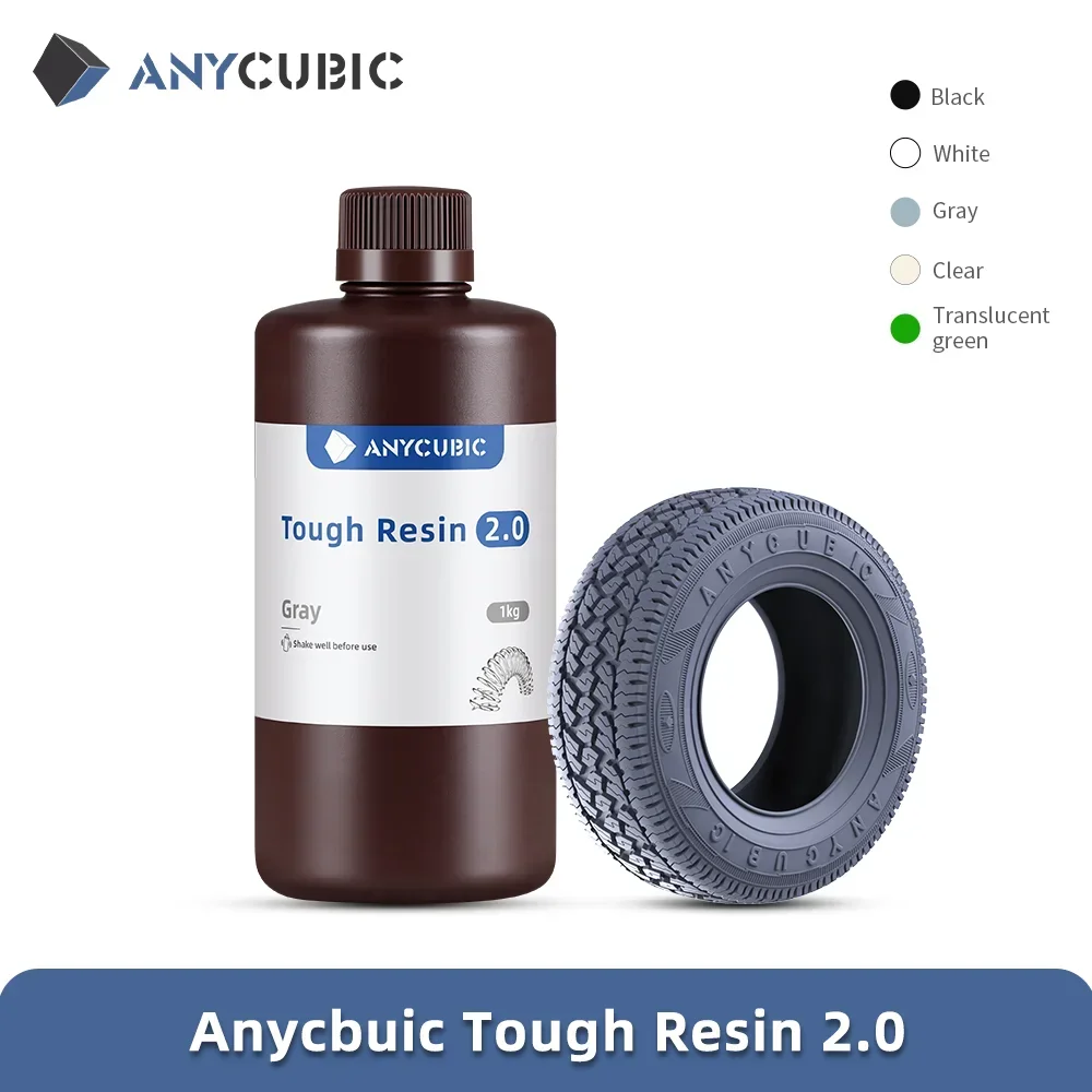 ANYCUBIC UV Tough Resin 2.0 Elastyczny materiał do druku 3D do drukarki 3D Photon Mono LCD 405nm Precyzyjny…