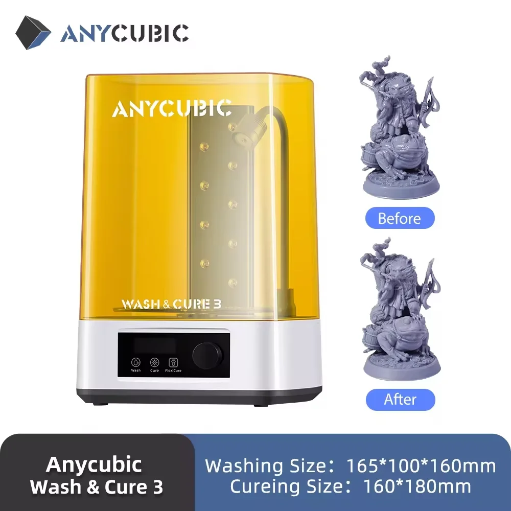 ANYCUBIC Wash & Cure 3 do Photon Mono 4 LCD SLA Drukarki 3D Modele UV Obrotowa Maszyna do Czyszczenia i… ANYCUBIC Wash & Cure 3 do Photon Mono 4 LCD SLA Drukarki 3D Modele UV Obrotowa Maszyna do Czyszczenia i…