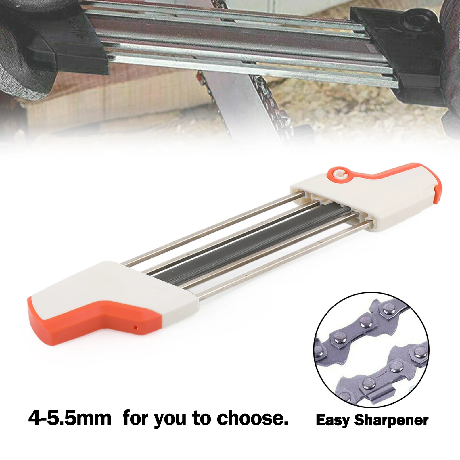 Areyourshop 4mm / 4,8mm / 5,2mm /5,5mm 2 w 1 łatwa piła łańcuchowa pilnik do ostrzenia łańcucha zestawy… Areyourshop 4mm / 4,8mm / 5,2mm /5,5mm 2 w 1 łatwa piła łańcuchowa pilnik do ostrzenia łańcucha zestawy…