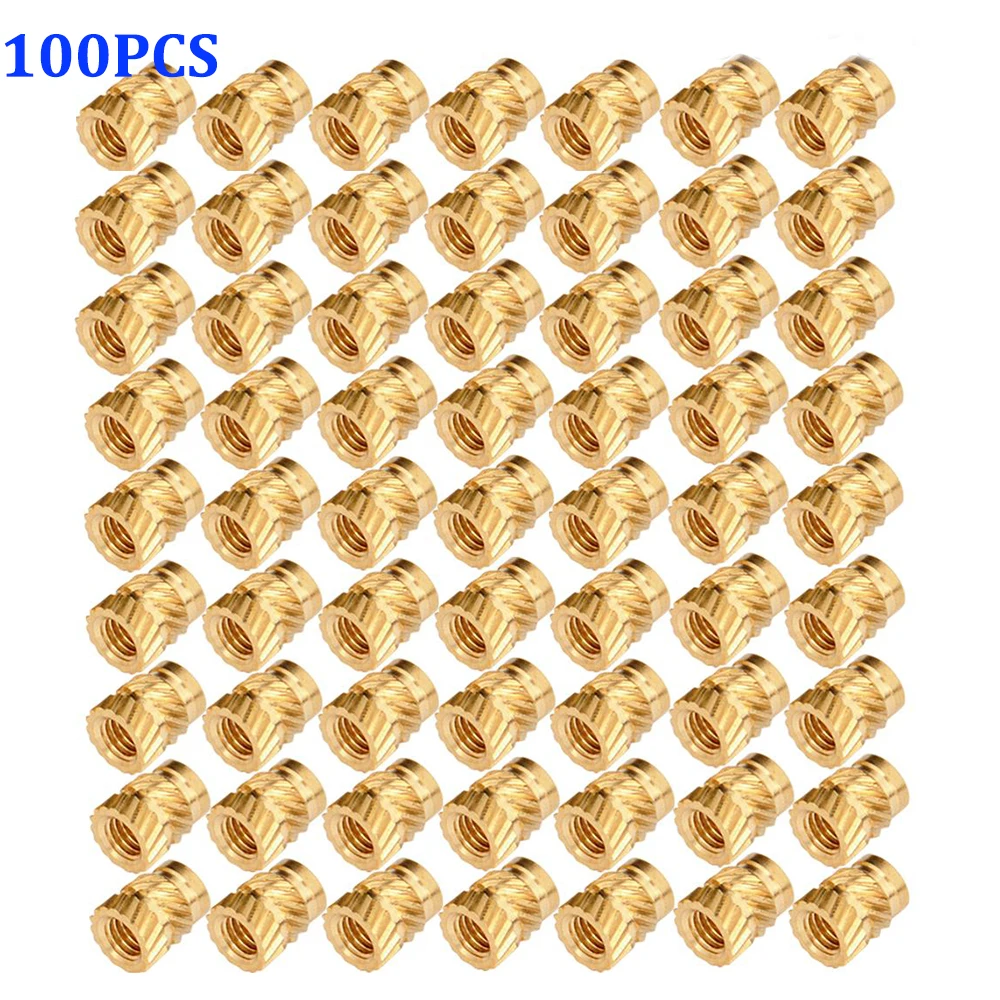 Baiozraw drukarka 3D 100 sztuk M3 Schroefdraad wkładka Messing wkładka Noten wtrysk Hot-Melt Messing Moer…