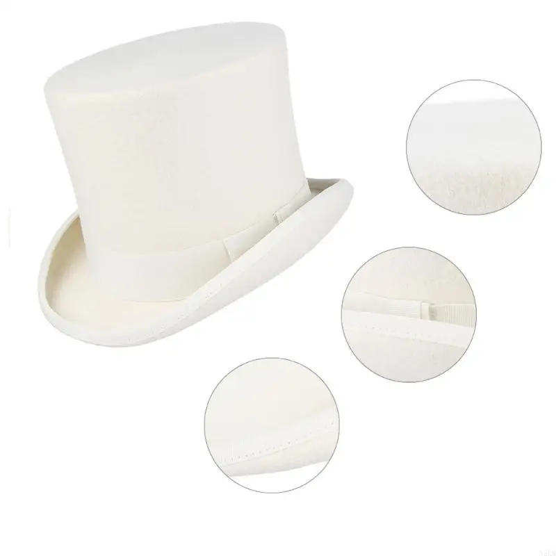 Biały Fedora Kowbojski Kapelusz z Krótkim Rondem Damski Męski Rekwizyty Fotograficzne Kowbojski Fedora dla Kobiet Mężczyzn Unisex Biały Fedora Kowbojski Kapelusz z Krótkim Rondem Damski Męski Rekwizyty Fotograficzne Kowbojski Fedora dla Kobiet Mężczyzn Unisex