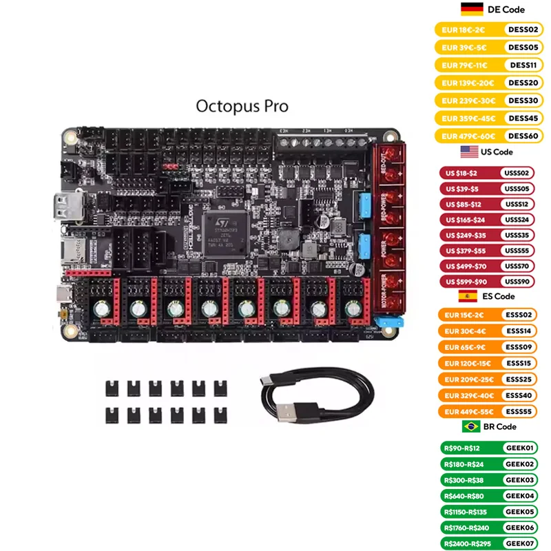 BIGTREETECH Octopus Pro V1.0/1 BTT płyta główna Klipper akcesoria do drukarek 3D TMC2209 TMC5160 Pro Ender 3…