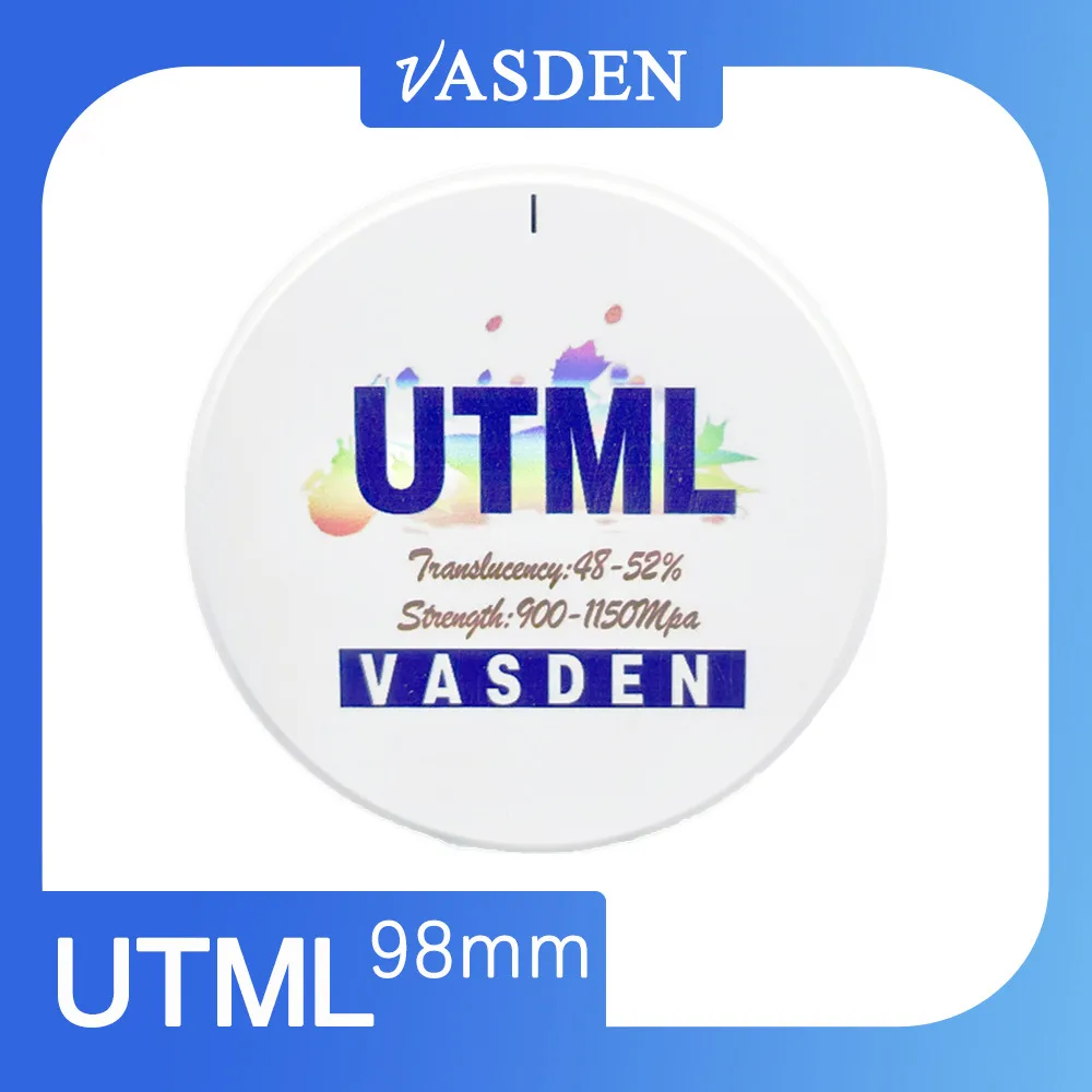 Blok z cyrkonu wielowarstwowego Vasden 3D UTML do laboratorium dentystycznego, dysk cyrkonowy do frezowania…