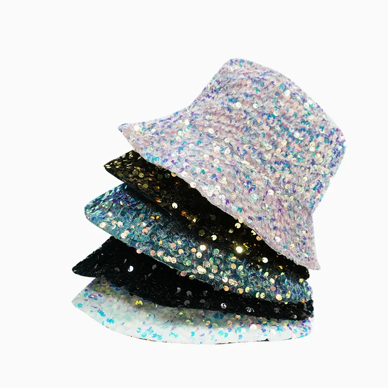 Cekinowy kapelusz typu Bucket dwustronny Hip Hop błyszcząca czapka rybaka kobiety mężczyźni Dance Party Kpop modny kapelusz przeciwsłoneczny nowość Cekinowy kapelusz typu Bucket dwustronny Hip Hop błyszcząca czapka rybaka kobiety mężczyźni Dance Party Kpop modny kapelusz przeciwsłoneczny nowość