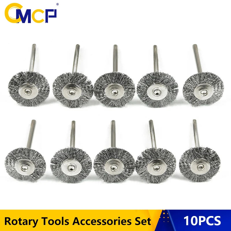 CMCP 10 sztuk 22mm zestaw szczotek drucianych do polerowania 3.0mm chwyt stal nierdzewna/nylon/mosiądz do… CMCP 10 sztuk 22mm zestaw szczotek drucianych do polerowania 3.0mm chwyt stal nierdzewna/nylon/mosiądz do…