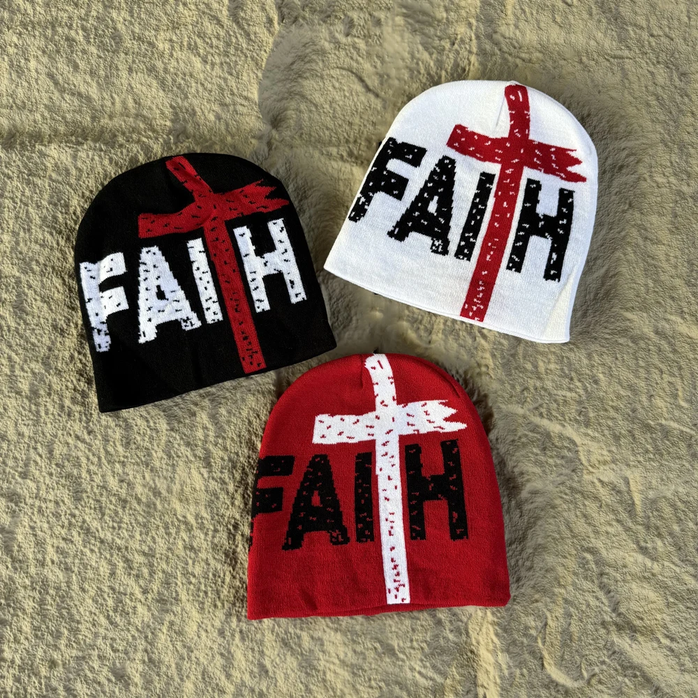 Codzienna czapka beanie w stylu retro z wysokiej jakości haftem z literami, idealna na ulicę, casualowa, wykonana w 100% z bawełny, elastyczna, dla kobiet i mężczyzn