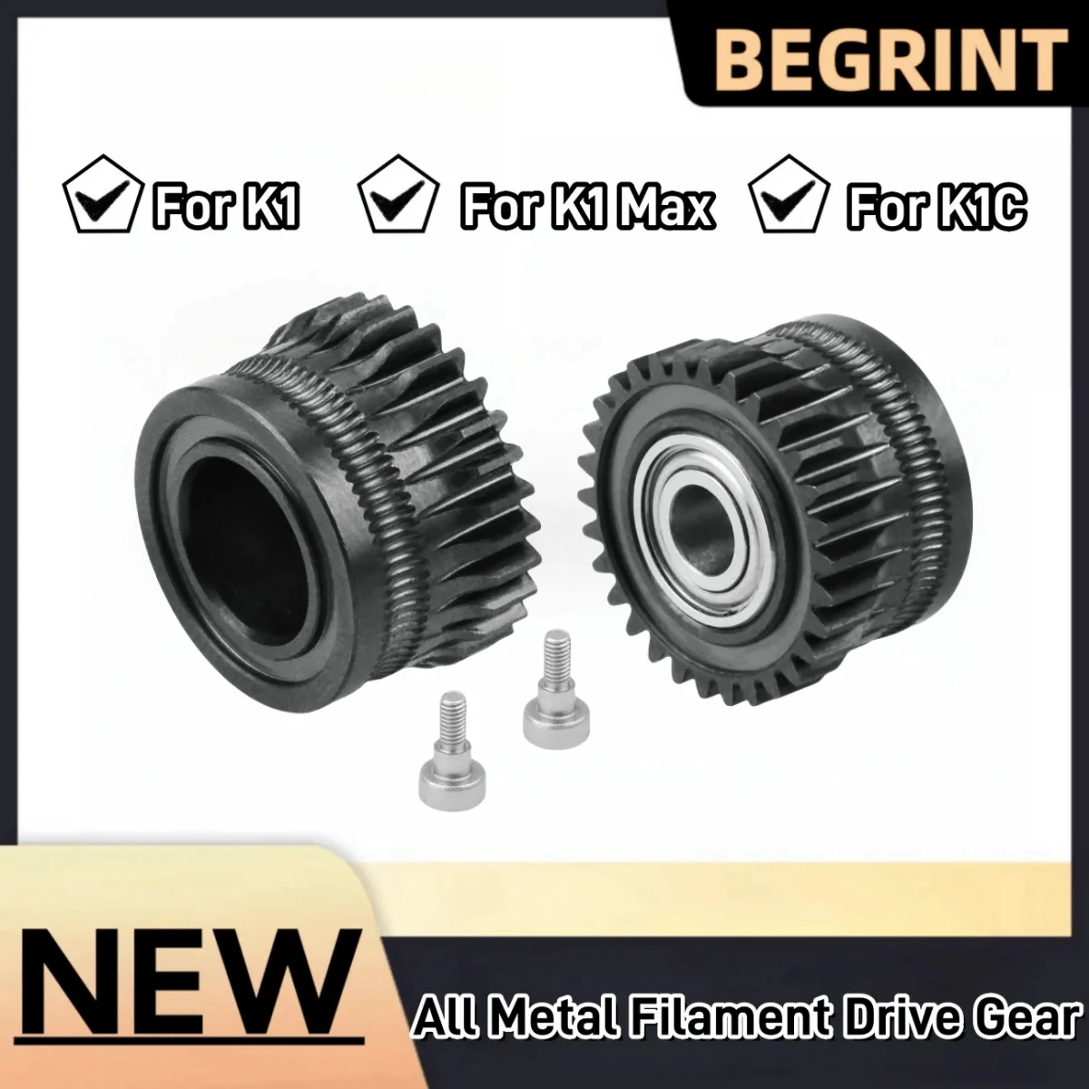 CR K1C Extruder K1 Gear Całkowicie metalowa przekładnia napędowa do wytłaczarki Creality K1 Max Niklowana…