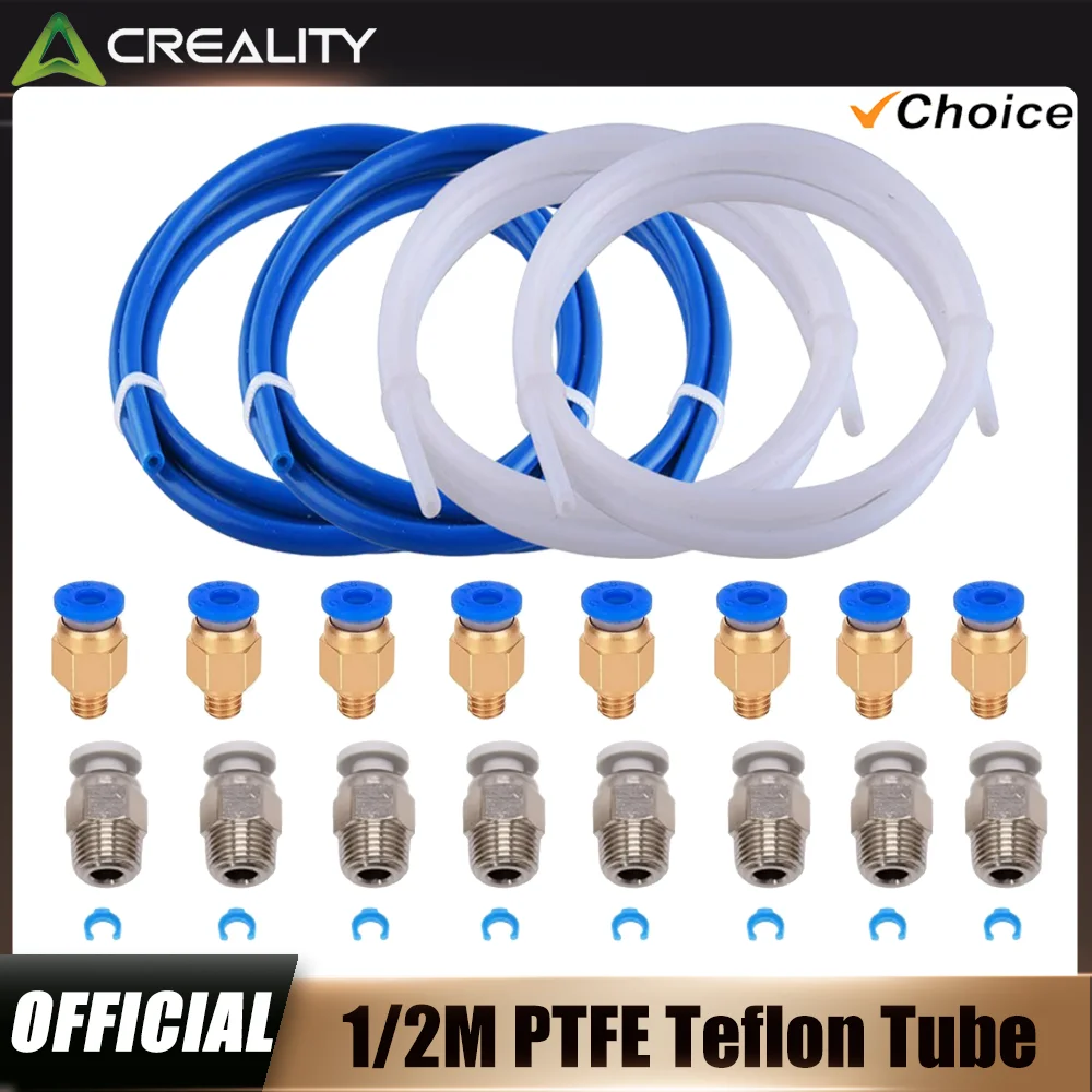 Creality 1M/2M PTFE Rura dla Drukarki 3D, Ulepszona Rura Bowden z 8x PC4-M6/PC4-M10, Rura Bowden dla Drukarki… Creality 1M/2M PTFE Rura dla Drukarki 3D, Ulepszona Rura Bowden z 8x PC4-M6/PC4-M10, Rura Bowden dla Drukarki…