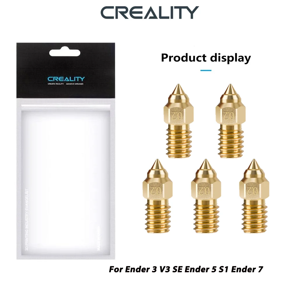 Creality Ender 3 V3 SE Dysze 0,2/0,4/0,6/0,8/1 mm Szybkie dysze mosiężne Dysza wytłaczarki Hotend Akcesoria do…