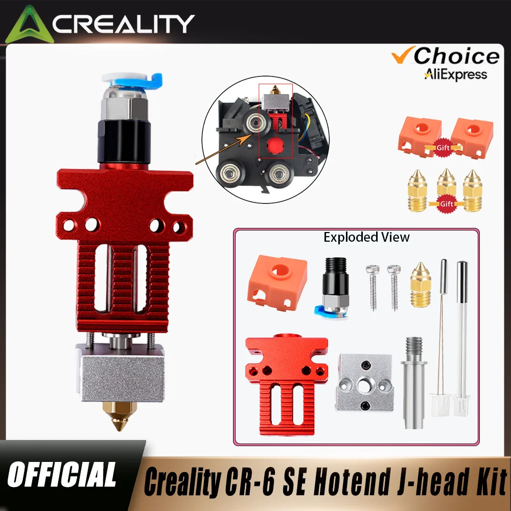 Creality Official CR6 SE All Metal Hotend Kits J-head Assembled Print Head Break Heater Thermistor dla Ender 3…