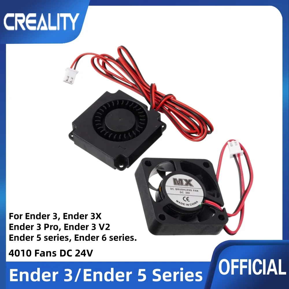 Creality Original 4010 Fans 40x40x10MM DC 24V Extruder Hot End Fan i DC 24V Turbo Fan do drukarek 3D Ender 3…