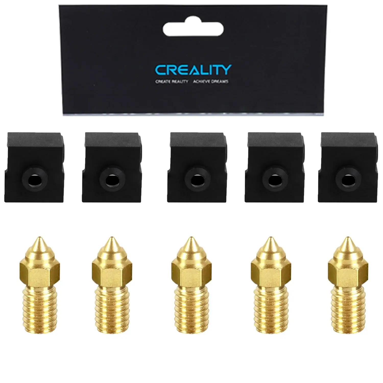 Creality szybka dysza mosiężna 0,2/0,4/0,6/0,8/1,0 mm M6 0,4 mm zestaw dysz do drukarki 3D Ender-3 V3 SE/Ender… Creality szybka dysza mosiężna 0,2/0,4/0,6/0,8/1,0 mm M6 0,4 mm zestaw dysz do drukarki 3D Ender-3 V3 SE/Ender…