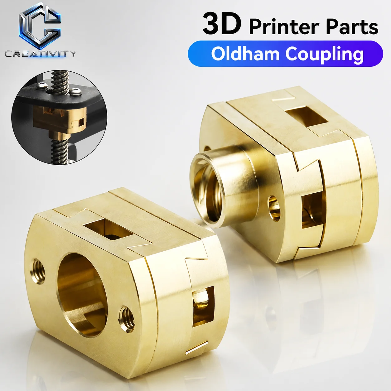 Creativity Oldham Coupling 18mm Coupler T8 Z-Axis Screw Hot Bed Coupler For Upgrade CR10 S4 S5/ CR10S PRO… Creativity Oldham Coupling 18mm Coupler T8 Z-Axis Screw Hot Bed Coupler For Upgrade CR10 S4 S5/ CR10S PRO…