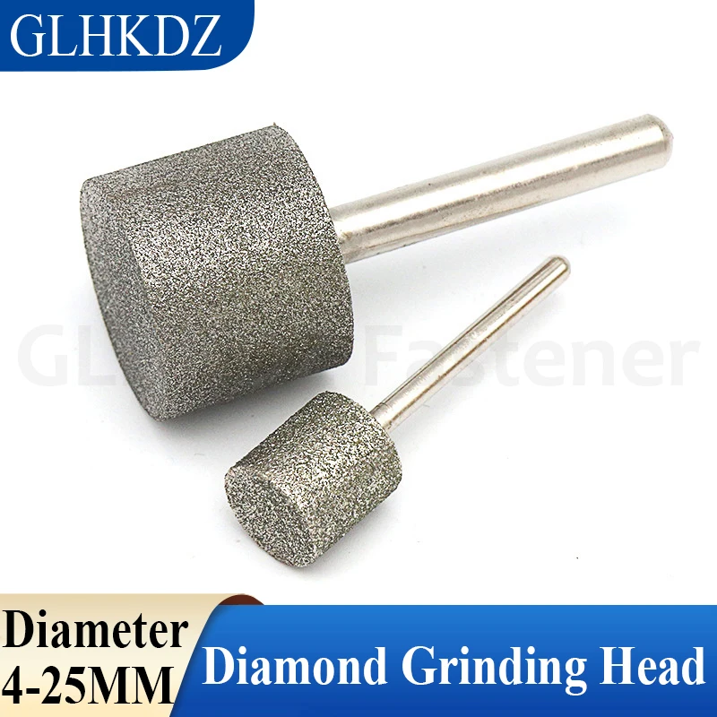 Cylinder diamentowa głowica szlifierska 4-25mm 3/6mm Shank końcówka szlifierska igła do polerowania… Cylinder diamentowa głowica szlifierska 4-25mm 3/6mm Shank końcówka szlifierska igła do polerowania…