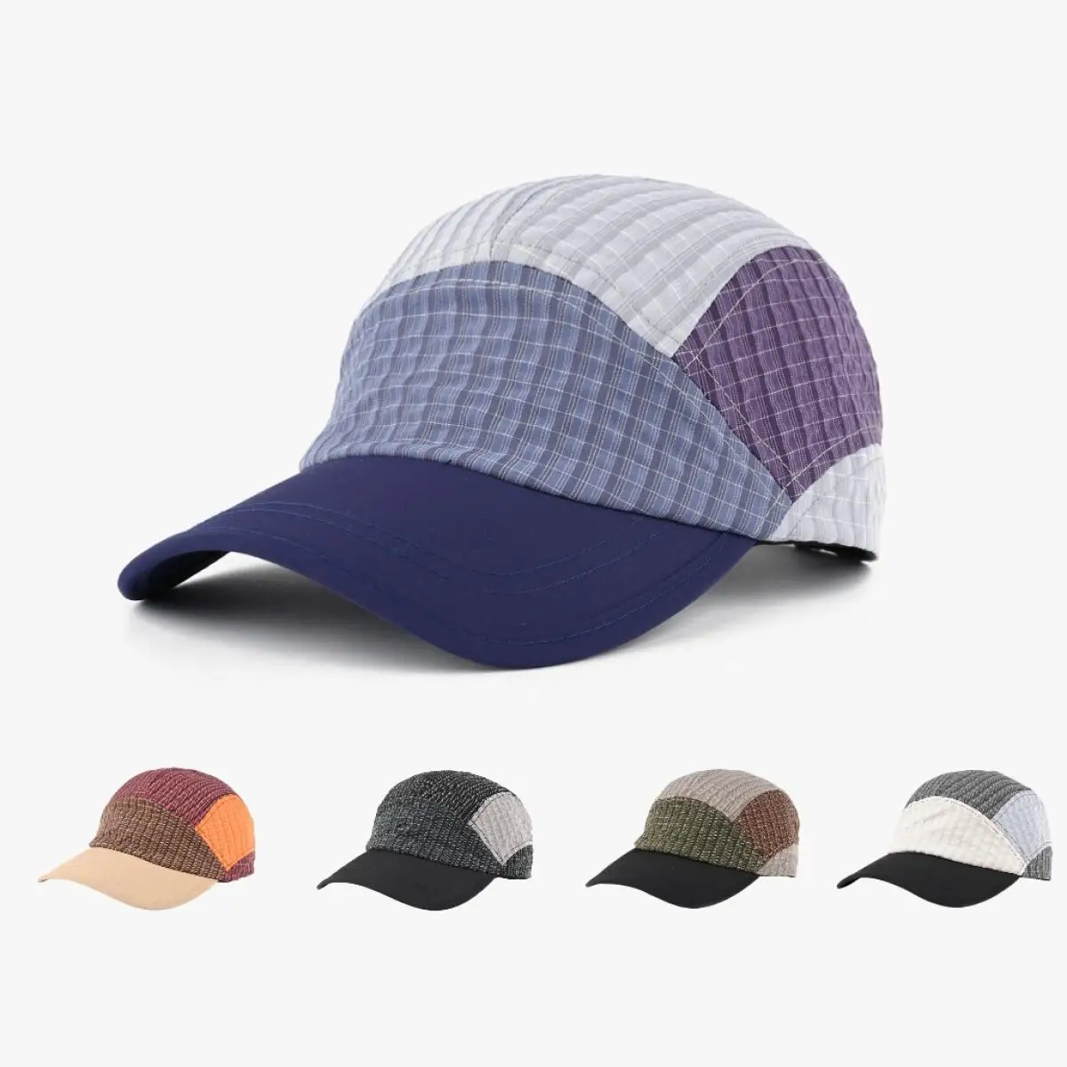 Czapka baseballowa z 5 panelami, oddychająca, z siateczki nylonowej, czapka do biegania dla mężczyzn i kobiet, na kemping, wędrówki, sporty outdoorowe, retro streetwear, do noszenia na co dzień Czapka baseballowa z 5 panelami, oddychająca, z siateczki nylonowej, czapka do biegania dla mężczyzn i kobiet, na kemping, wędrówki, sporty outdoorowe, retro streetwear, do noszenia na co dzień