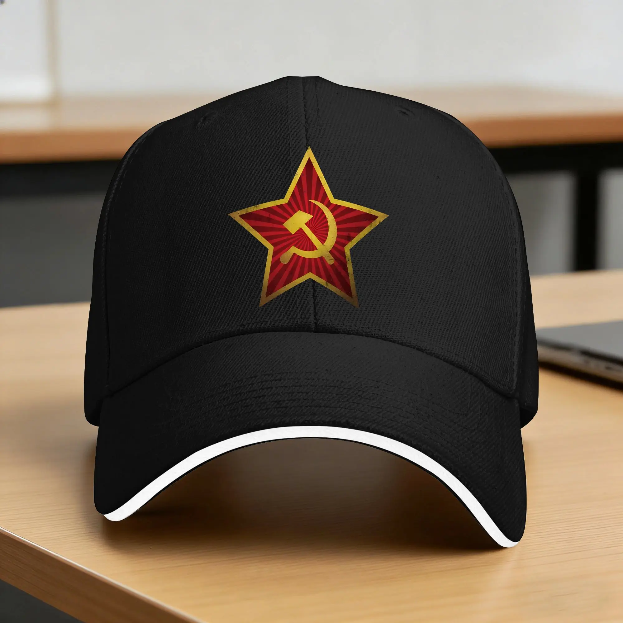 Czapka baseballowa z efektem zniszczenia z odznaką Czerwonego Gwiazdy ZSRR, czapka typu trucker z daszkiem przeciwsłonecznym w stylu Kpop Rock, modna czapka baseballowa dla par, damska czapka z designerskim wzorem Czapka baseballowa z efektem zniszczenia z odznaką Czerwonego Gwiazdy ZSRR, czapka typu trucker z daszkiem przeciwsłonecznym w stylu Kpop Rock, modna czapka baseballowa dla par, damska czapka z designerskim wzorem