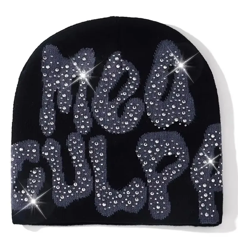 Czapka beanie 2025 NEW Y2K MEA Culpa z dżetami dla kobiet i mężczyzn, czapki beanie hip-hopowe, miękkie, elastyczne, ciepłe, dzianinowe, luźne czapki Czapka beanie 2025 NEW Y2K MEA Culpa z dżetami dla kobiet i mężczyzn, czapki beanie hip-hopowe, miękkie, elastyczne, ciepłe, dzianinowe, luźne czapki