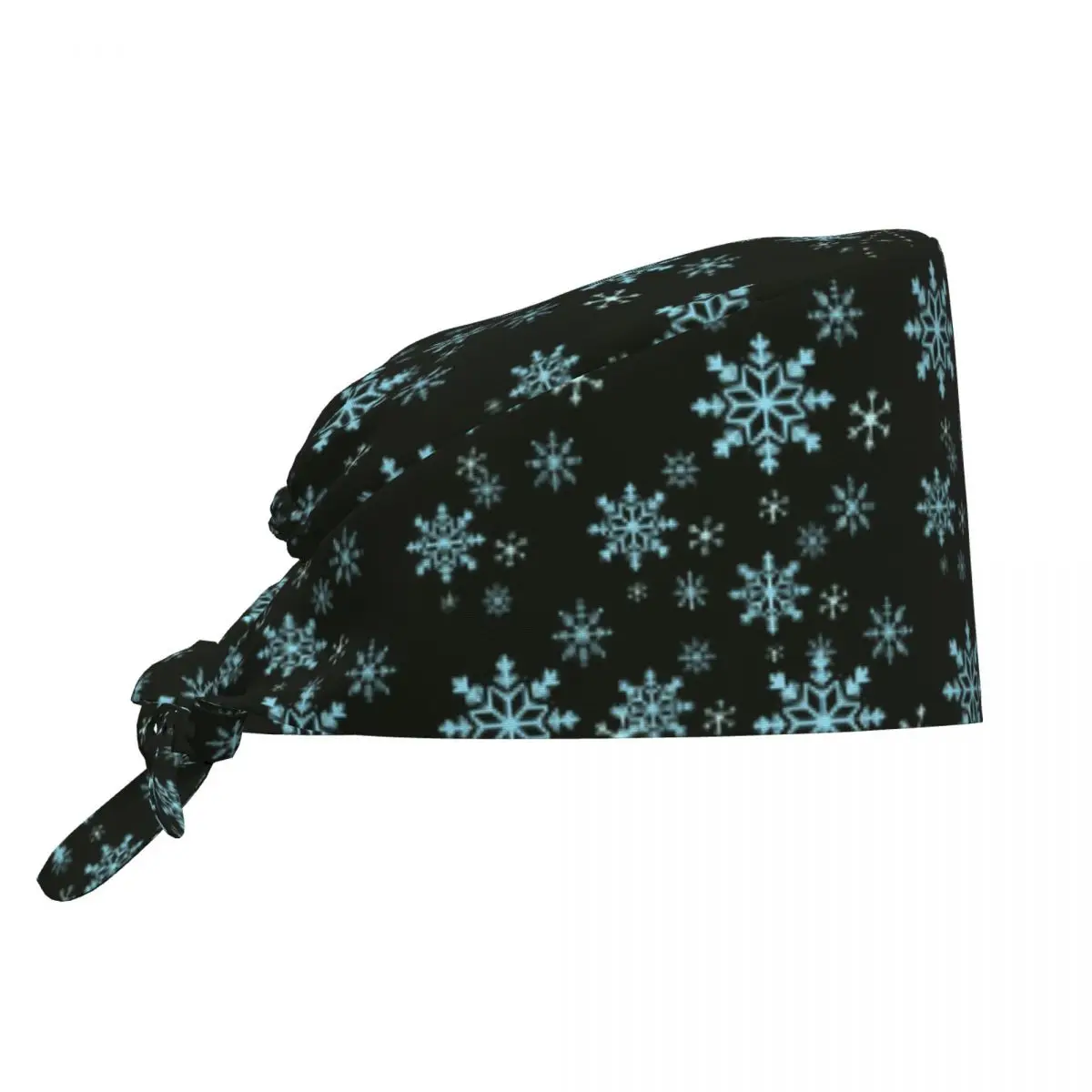 Czapka medyczna z motywem śnieżynki, unisex, wesołych świąt, czapka szefa kuchni, czapki medyczne Czapka medyczna z motywem śnieżynki, unisex, wesołych świąt, czapka szefa kuchni, czapki medyczne