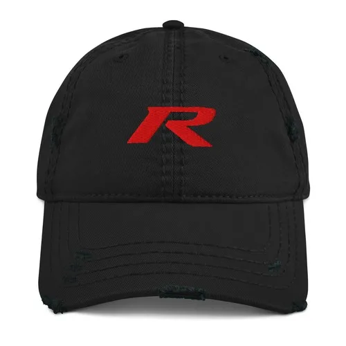 Czapka typu Dad Hat z haftem i efektem postarzenia, model Type R Czapka typu Dad Hat z haftem i efektem postarzenia, model Type R