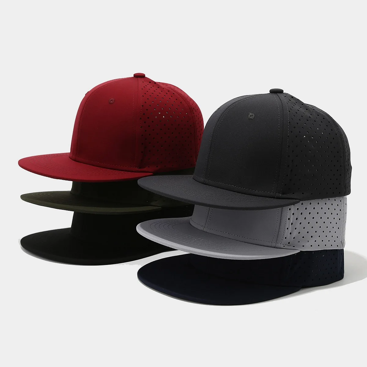 Czapka typu snapback z pełnym zamknięciem i płaskim daszkiem, unisex, hip-hopowa, oddychająca, z siatką, czapki baseballowe męskie i damskie, na zewnątrz, rekreacyjne, regulowane czapki przeciwsłoneczne Czapka typu snapback z pełnym zamknięciem i płaskim daszkiem, unisex, hip-hopowa, oddychająca, z siatką, czapki baseballowe męskie i damskie, na zewnątrz, rekreacyjne, regulowane czapki przeciwsłoneczne