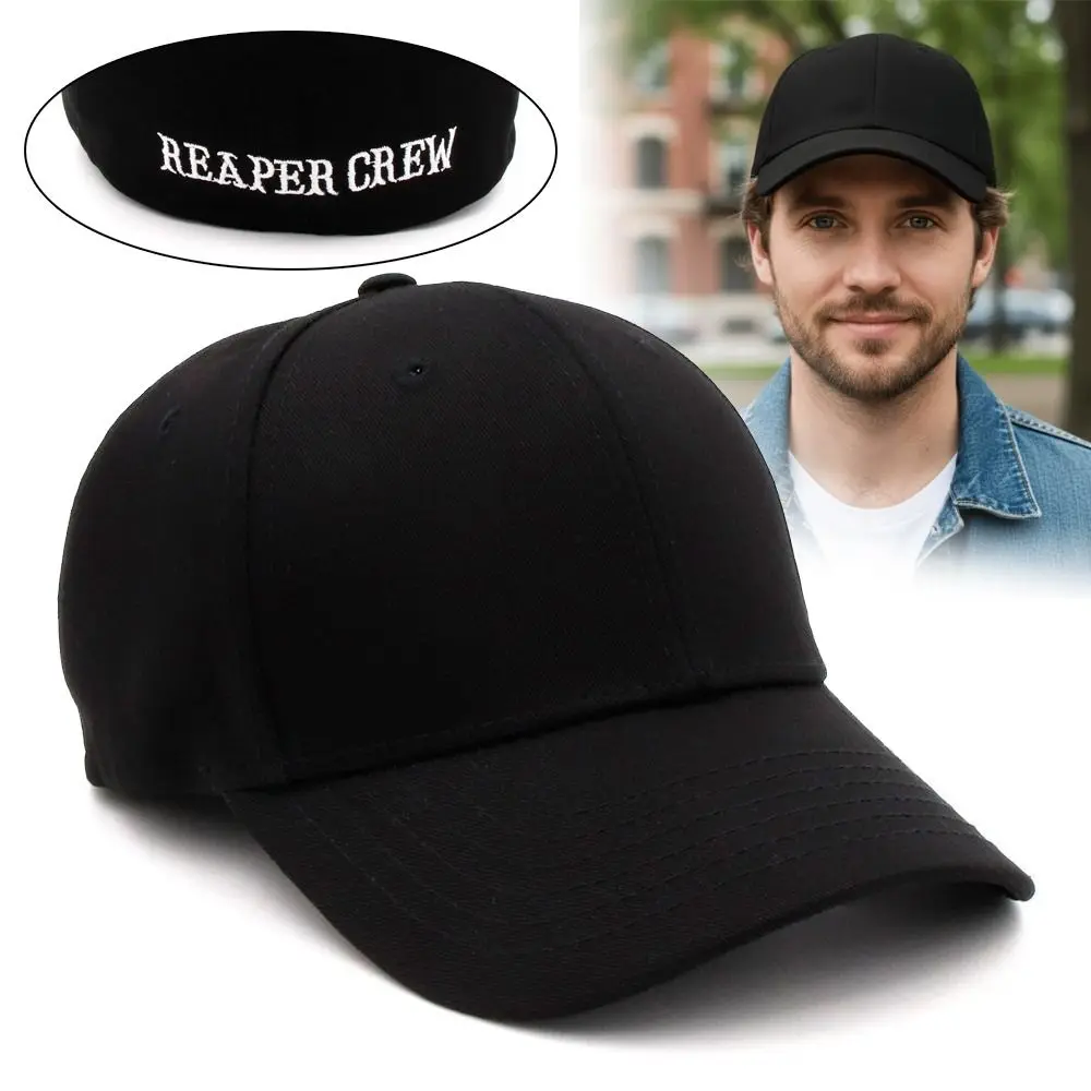 Czapka z daszkiem Fashion REAPER CREW, bawełniana, z haftowanymi literami, hip-hopowa, wygodna czapka przeciwsłoneczna dla kobiet i mężczyzn