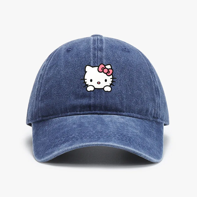 Czapka z daszkiem Sanrio Hello Kitty dla kobiet i mężczyzn, letnia, regulowana, urocza czapka przeciwsłoneczna w stylu retro, nakrycie głowy dla dorosłych, prezent urodzinowy Czapka z daszkiem Sanrio Hello Kitty dla kobiet i mężczyzn, letnia, regulowana, urocza czapka przeciwsłoneczna w stylu retro, nakrycie głowy dla dorosłych, prezent urodzinowy
