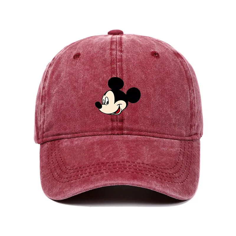 Czapka z daszkiem z nadrukiem Myszki Miki, kawaii, męska i damska, vintage, typu trucker, regulowana, codzienna, chroniąca przed słońcem Czapka z daszkiem z nadrukiem Myszki Miki, kawaii, męska i damska, vintage, typu trucker, regulowana, codzienna, chroniąca przed słońcem