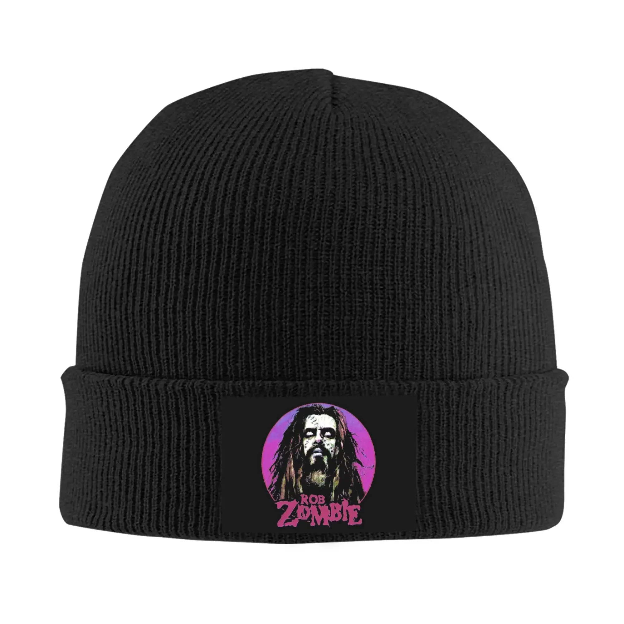 Czapka zimowa vintage z grafiką zespołu Rob Zombie, ciepła dzianinowa czapka, czapka typu beanie, czapka hip-hopowa unisex Czapka zimowa vintage z grafiką zespołu Rob Zombie, ciepła dzianinowa czapka, czapka typu beanie, czapka hip-hopowa unisex