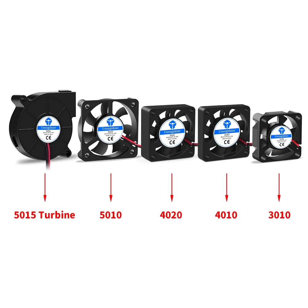 Części do drukarek 3D 5015/4010/4020 12V i 24V chłodzenie Turbo wentylator bezszczotkowy 2Pin do wytłaczarki…