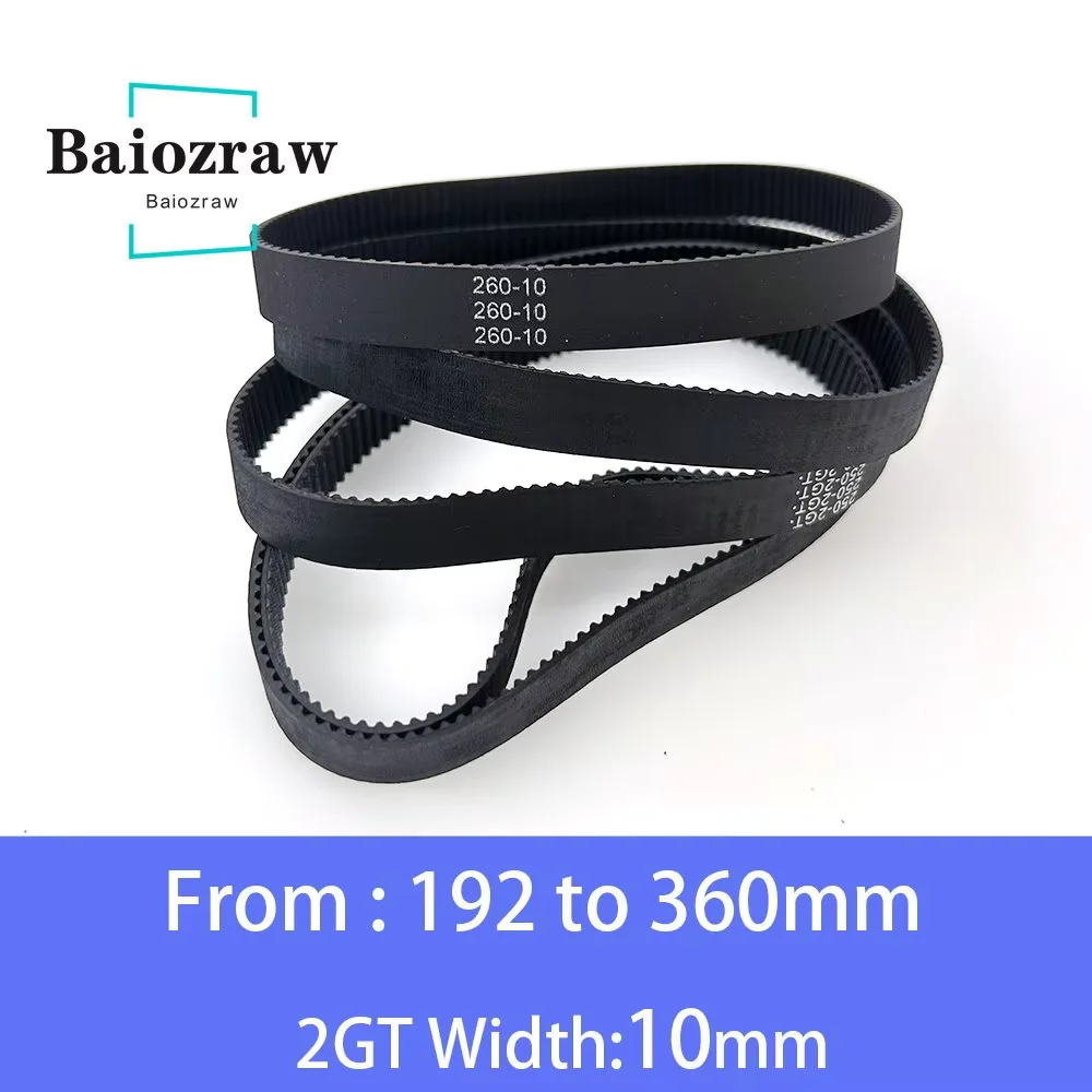 Części do drukarek 3D GT2 10 mm Gumowy pasek rozrządu z zamkniętą pętlą 192 200 202 220 232 240 250 260 280…