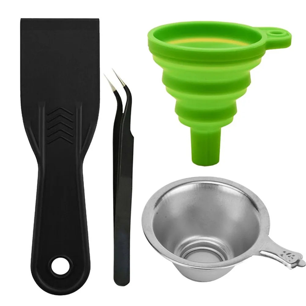 Części do drukarek 3D: Silikonowy lejek + Metalowy filtr do żywicy UV + Pinceta + Specjalna szpatułka do… Części do drukarek 3D: Silikonowy lejek + Metalowy filtr do żywicy UV + Pinceta + Specjalna szpatułka do…