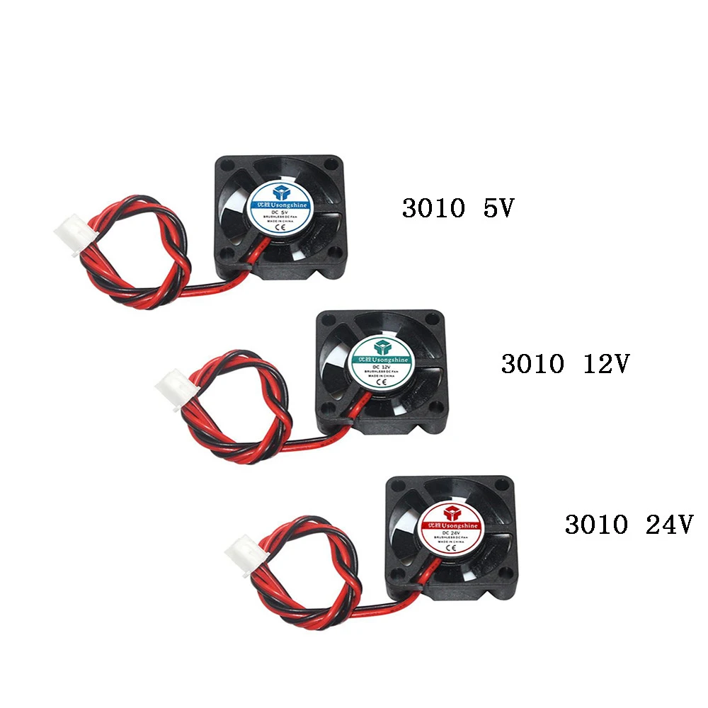 Części do drukarki 3D Wentylator 3010 30MM 30x30x10MM 12V 5V 24V 2Pin DC Mały wentylator chłodzący DIY Reprap… Części do drukarki 3D Wentylator 3010 30MM 30x30x10MM 12V 5V 24V 2Pin DC Mały wentylator chłodzący DIY Reprap…