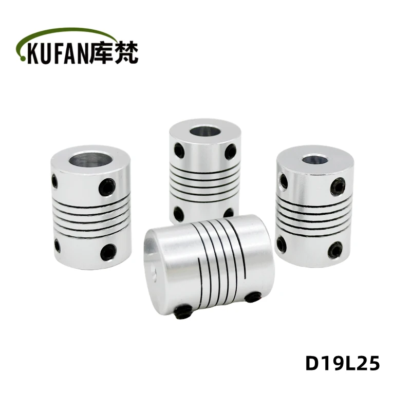 D19L25 3mm 4mm 5mm 6mm 6.35mm 8mm 10mm Aluminiowe elastyczne sprzęgło osi Z do silnika krokowego Sprzęgła wału…