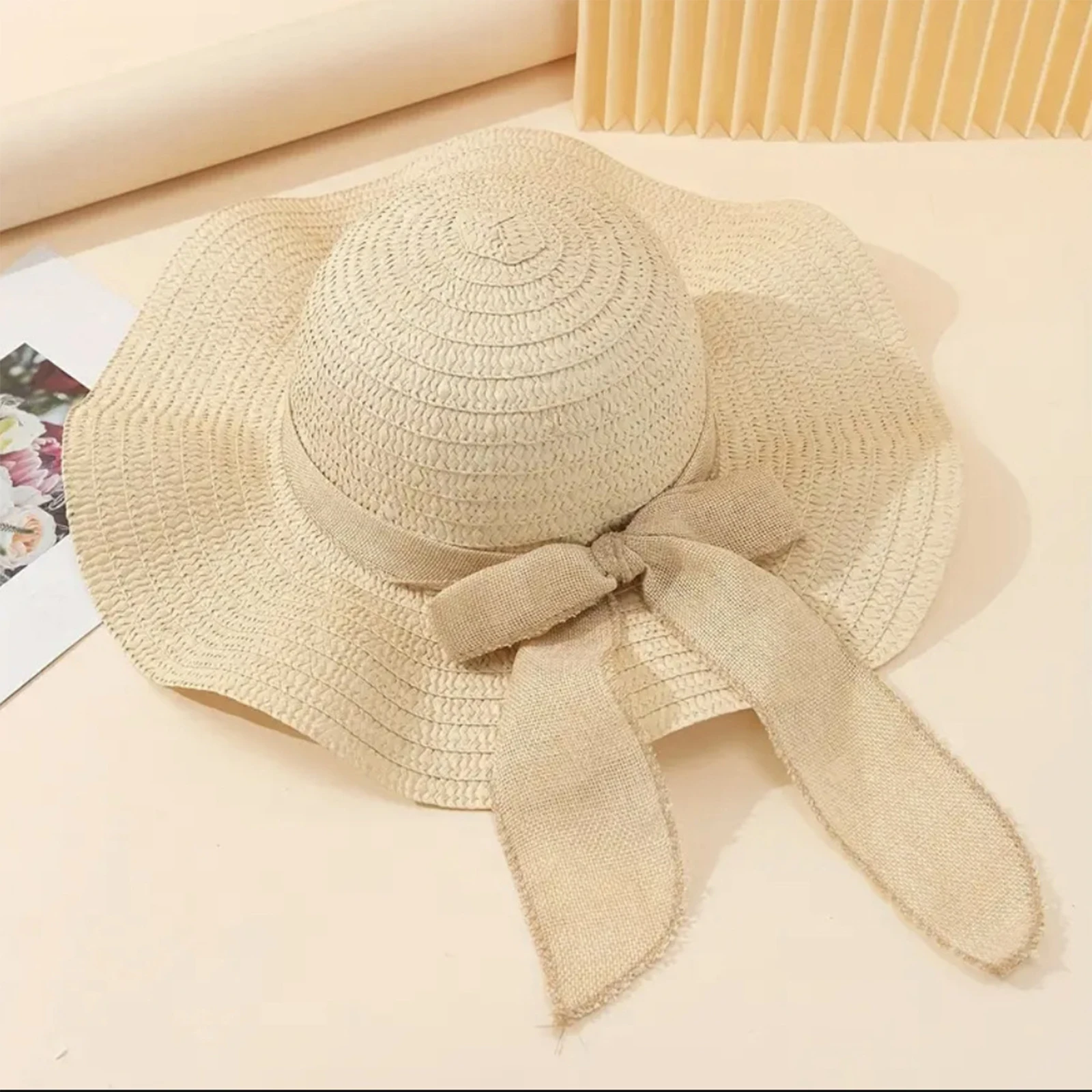 Damski kapelusz przeciwsłoneczny z kokardą, kapelusz plażowy z szerokim rondem, letnia czapka z ochroną UV, kapelusz podróżny na wakacje, kapelusz typu floppy, damski kapelusz wędkarski Damski kapelusz przeciwsłoneczny z kokardą, kapelusz plażowy z szerokim rondem, letnia czapka z ochroną UV, kapelusz podróżny na wakacje, kapelusz typu floppy, damski kapelusz wędkarski