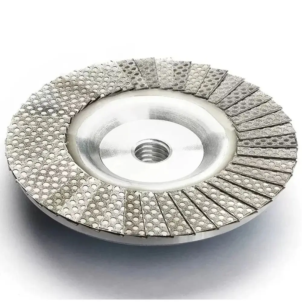 Diamentowa tarcza listkowa 4 cale 100mm gwint M14 lub 5/8-11 adapter do metalu diamentowa elektroplaterowana… Diamentowa tarcza listkowa 4 cale 100mm gwint M14 lub 5/8-11 adapter do metalu diamentowa elektroplaterowana…