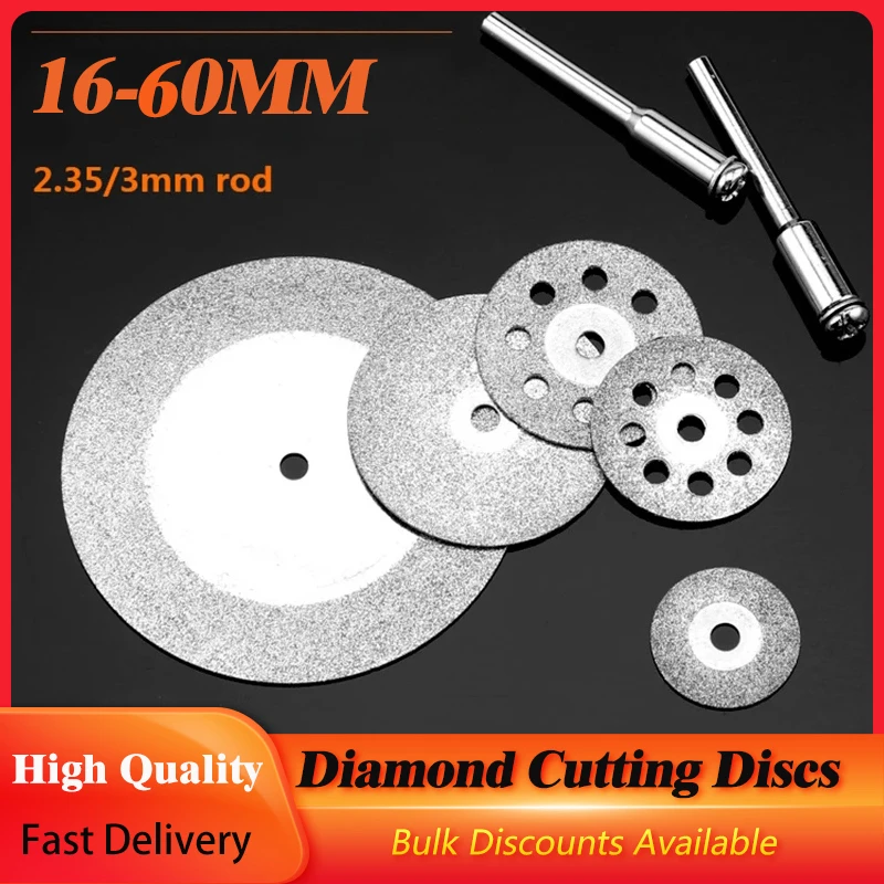Diamentowe tarcze tnące 16-60 mm Mini diamentowe brzeszczoty do cięcia z chwytem łączącym 2,35 mm/3 mm do…
