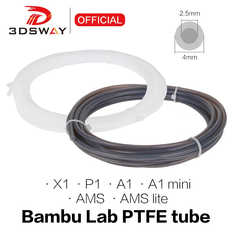 Dla Bambu Lab P1P AMS A1 mini drukarka 3D Rura PTFE Rura teflonto Wytłaczarka Bowdena 1,75 mm ID2,5 mm OD4 mm…